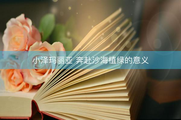 小泽玛丽亚 奔赴沙海植绿的意义