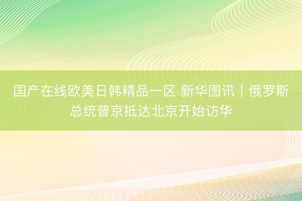 国产在线欧美日韩精品一区 新华图讯｜俄罗斯总统普京抵达北京开始访华