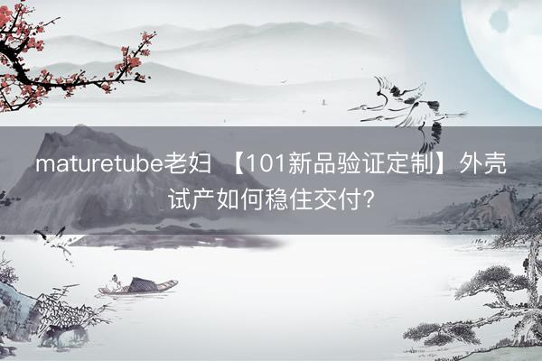 maturetube老妇 【101新品验证定制】外壳试产如何稳住交付?