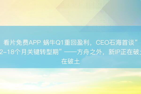 看片免费APP 蜗牛Q1重回盈利，CEO石海首谈“12-18个月关键转型期” ——方舟之外，新IP正在破土