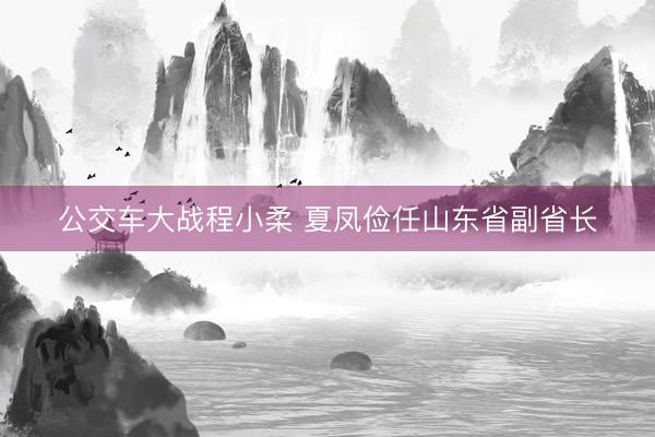 公交车大战程小柔 夏凤俭任山东省副省长