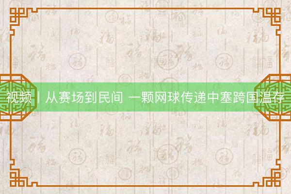 视频丨从赛场到民间 一颗网球传递中塞跨国温存