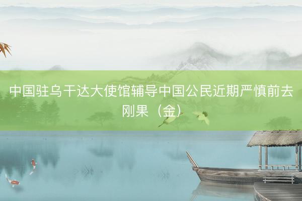 中国驻乌干达大使馆辅导中国公民近期严慎前去刚果（金）