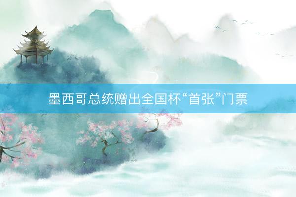 墨西哥总统赠出全国杯“首张”门票