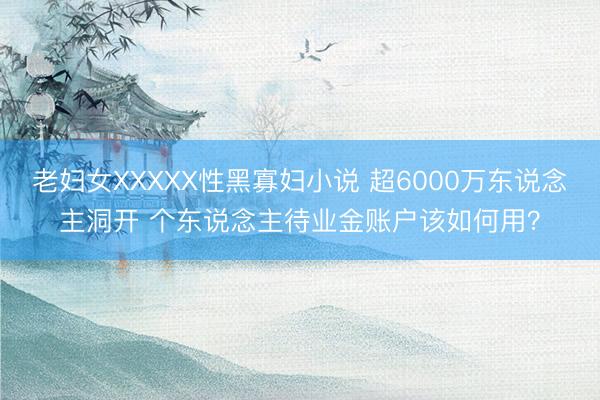 老妇女XXXXX性黑寡妇小说 超6000万东说念主洞开 个东说念主待业金账户该如何用？