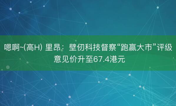 嗯啊~(高H) 里昂：壁仞科技督察“跑赢大市”评级 意见价升至67.4港元