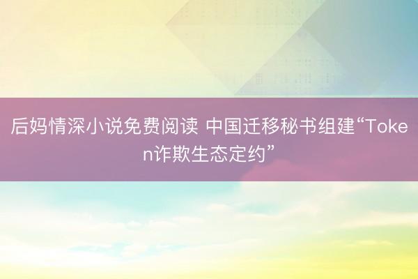 后妈情深小说免费阅读 中国迁移秘书组建“Token诈欺生态定约”