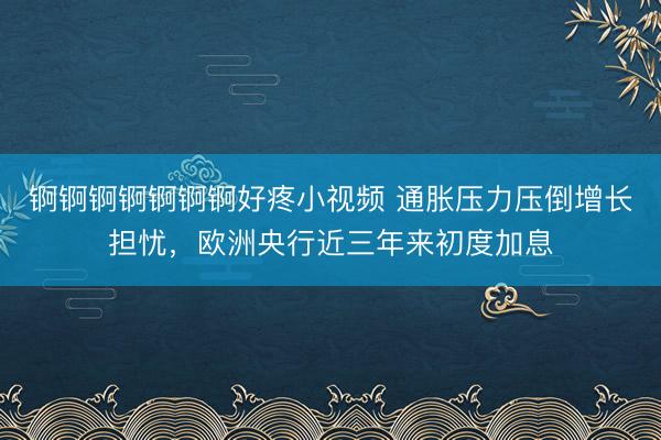 锕锕锕锕锕锕锕好疼小视频 通胀压力压倒增长担忧，欧洲央行近三年来初度加息